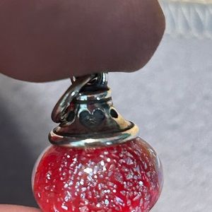 James Avery retired Love Finial w/frosted Red Charm